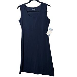 NEW KAVU Womens Tank Dress Sz Small Black Sleeveless Logo Athletic
Sporty